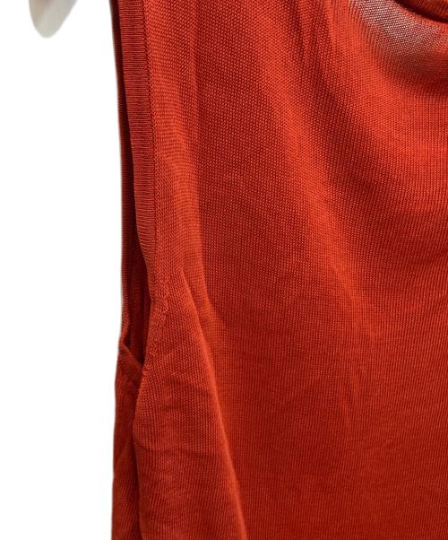 HERMES（エルメス）HERMES (エルメス) ノースリーブニット レッド サイズ:LAの古着・服飾アイテム