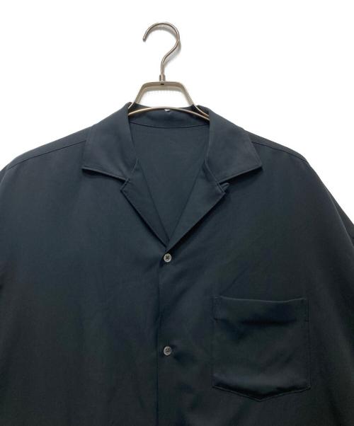 FreshService（フレッシュサービス）FreshService (フレッシュサービス) COOL FIBER OPEN COLLAR S/S SHIRT ブラック サイズ:Lの古着・服飾アイテム