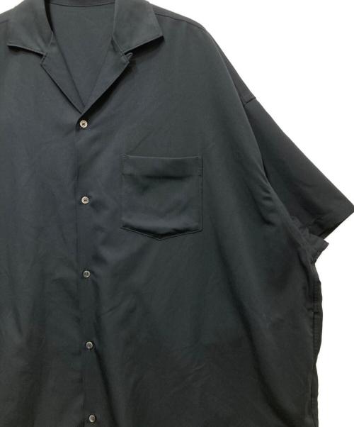 FreshService（フレッシュサービス）FreshService (フレッシュサービス) COOL FIBER OPEN COLLAR S/S SHIRT ブラック サイズ:Lの古着・服飾アイテム