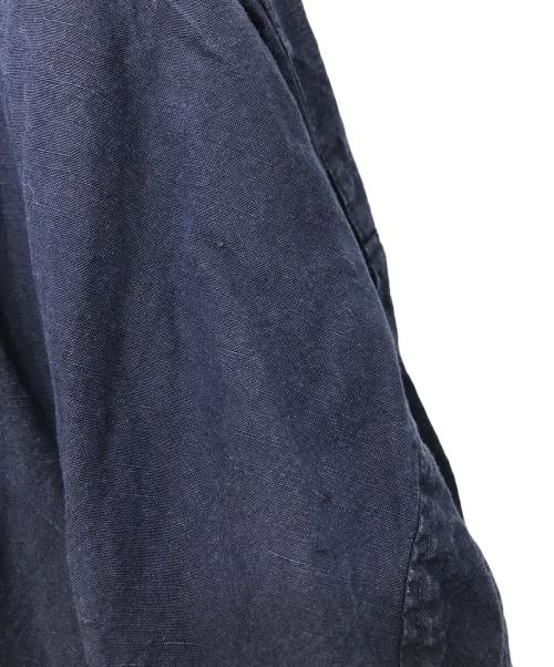 OUTIL（ウティ）OUTIL (ウティ) リネン混ギャザーワンピース ネイビーの古着・服飾アイテム