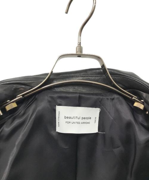 beautiful people（ビューティフルピープル）beautiful people (ビューティフルピープル) ライダースジャケット ブラック サイズ:140cmの古着・服飾アイテム