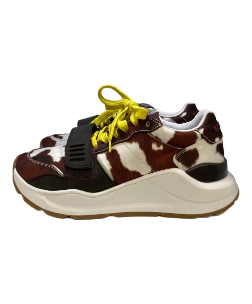 BURBERRY（バーバリー）BURBERRY (バーバリー) RAMESY ローカットスニーカー ブラウン×アイボリー サイズ: 38 1/2の古着・服飾アイテム