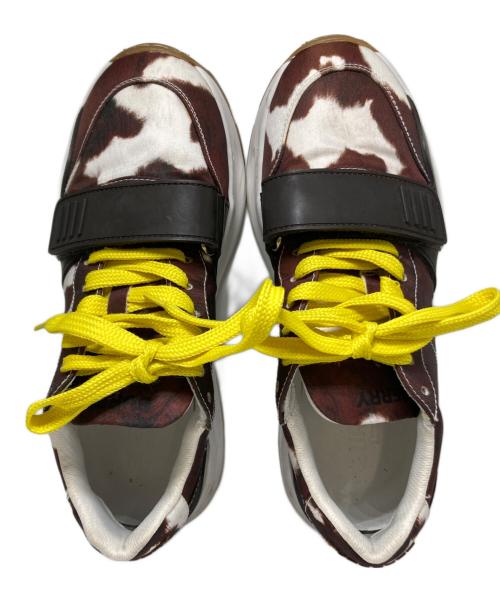 BURBERRY（バーバリー）BURBERRY (バーバリー) RAMESY ローカットスニーカー ブラウン×アイボリー サイズ: 38 1/2の古着・服飾アイテム