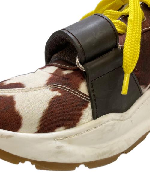 BURBERRY（バーバリー）BURBERRY (バーバリー) RAMESY ローカットスニーカー ブラウン×アイボリー サイズ: 38 1/2の古着・服飾アイテム