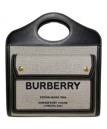 BURBERRY（バーバリー）の古着「MINI POCKET 2WAYバッグ」｜グレー×ブラック