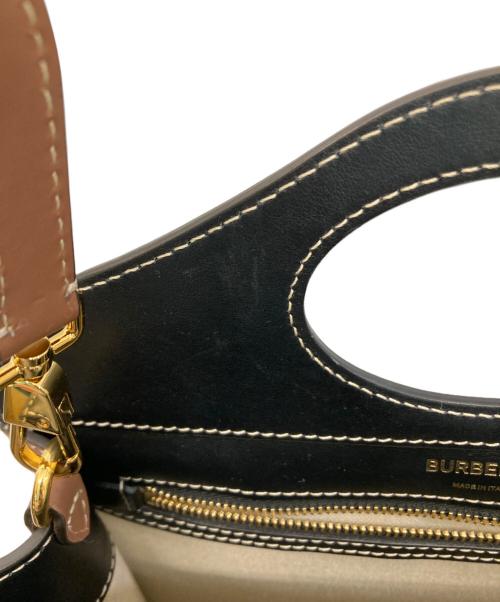 BURBERRY（バーバリー）BURBERRY (バーバリー) MINI POCKET 2WAYバッグ グレー×ブラックの古着・服飾アイテム