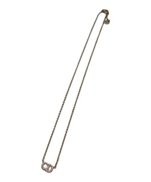 Christian Dior（クリスチャン ディオール）Christian Dior (クリスチャン ディオール) Clair D Lune ラインストーンネックレス ゴールドカラーの古着・服飾アイテム