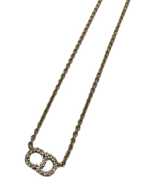 Christian Dior（クリスチャン ディオール）Christian Dior (クリスチャン ディオール) Clair D Lune ラインストーンネックレス ゴールドカラーの古着・服飾アイテム