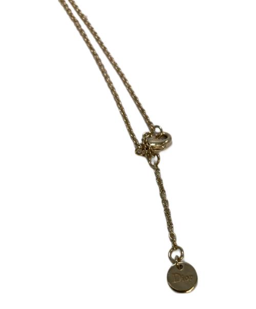 Christian Dior（クリスチャン ディオール）Christian Dior (クリスチャン ディオール) Clair D Lune ラインストーンネックレス ゴールドカラーの古着・服飾アイテム