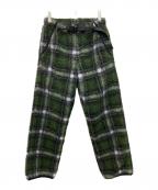 GRAMICCIグラミチ）の古着「SHADOW PLAID SHERPA PANT」｜グリーン