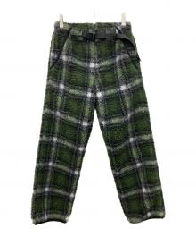 GRAMICCI（グラミチ）の古着「SHADOW PLAID SHERPA PANT」｜グリーン