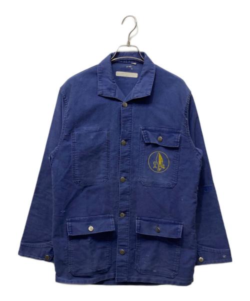 MILITARY（ミリタリー）MILITARY (ミリタリー) モールスキンワークジャケット ネイビー サイズ:不明の古着・服飾アイテム
