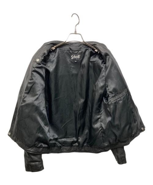 Schott（ショット）Schott (ショット) FREAK'S STORE (フリークスストア) 別注セミダブル ライダースジャケット ブラック サイズ:Mの古着・服飾アイテム
