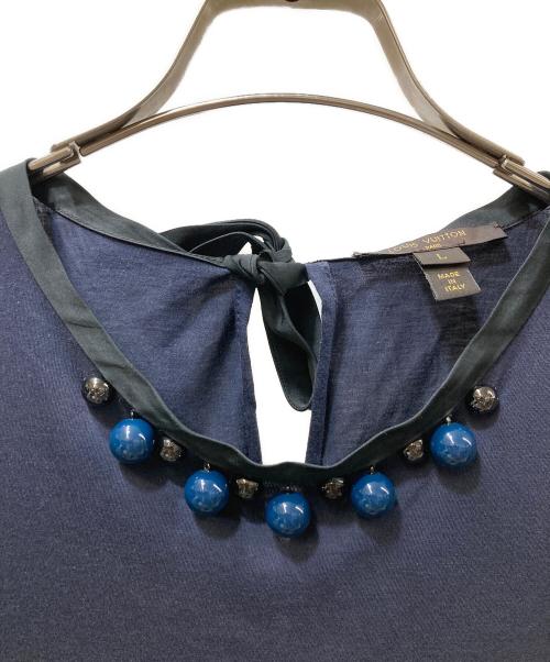 LOUIS VUITTON（ルイ ヴィトン）LOUIS VUITTON (ルイ ヴィトン) ボール装飾カットソー ネイビー サイズ:Lの古着・服飾アイテム