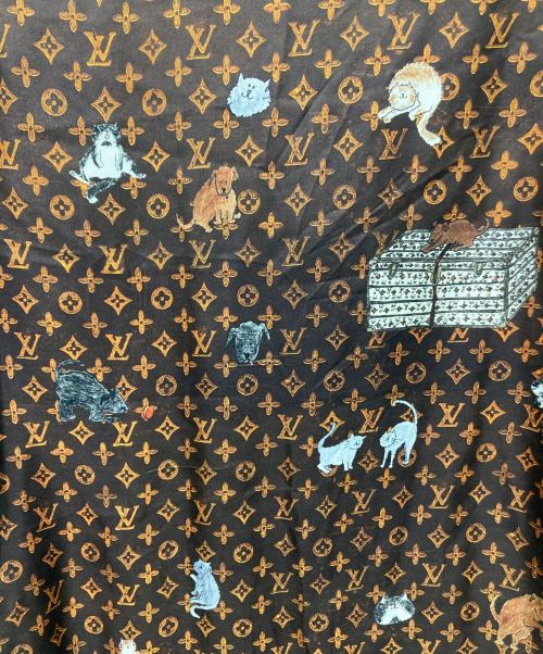 LOUIS VUITTON（ルイ ヴィトン）LOUIS VUITTON (ルイ ヴィトン) キャットグラム LV シャツ パジャマ ブラウン サイズ:38の古着・服飾アイテム