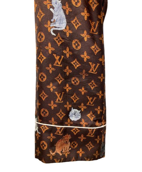 LOUIS VUITTON（ルイ ヴィトン）LOUIS VUITTON (ルイ ヴィトン) キャットグラム LV シャツ パジャマ ブラウン サイズ:38の古着・服飾アイテム