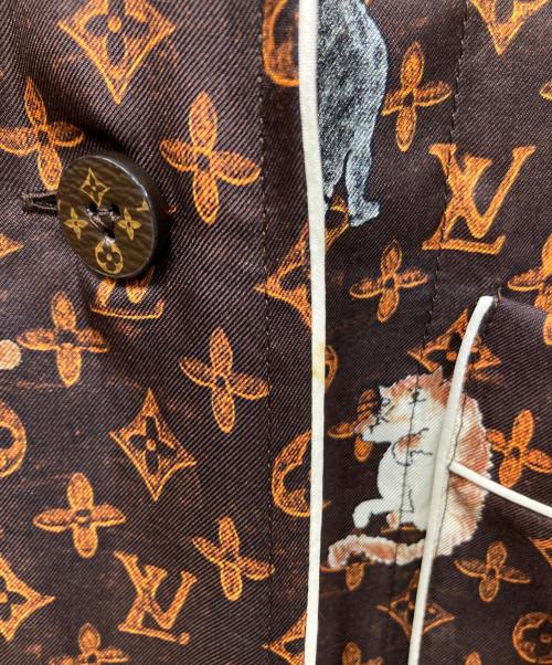 LOUIS VUITTON（ルイ ヴィトン）LOUIS VUITTON (ルイ ヴィトン) キャットグラム LV シャツ パジャマ ブラウン サイズ:38の古着・服飾アイテム