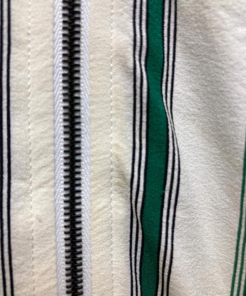 LOUIS VUITTON（ルイ ヴィトン）LOUIS VUITTON (ルイ ヴィトン) ジップアップストライプワンピース ベージュ×グリーン サイズ:40の古着・服飾アイテム