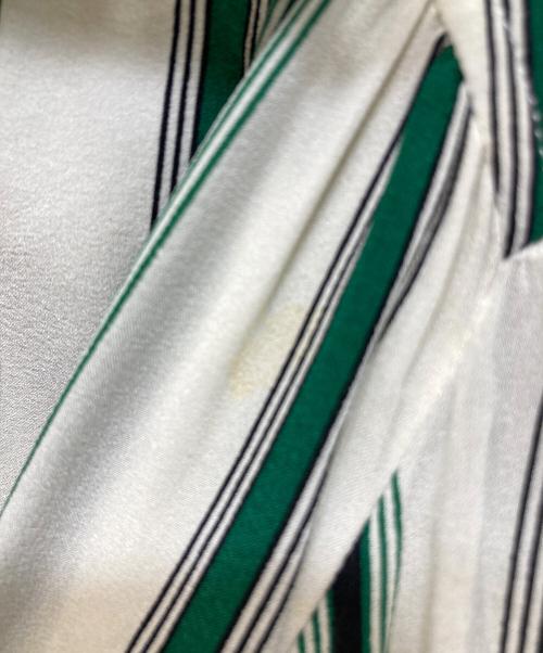 LOUIS VUITTON（ルイ ヴィトン）LOUIS VUITTON (ルイ ヴィトン) ジップアップストライプワンピース ベージュ×グリーン サイズ:40の古着・服飾アイテム