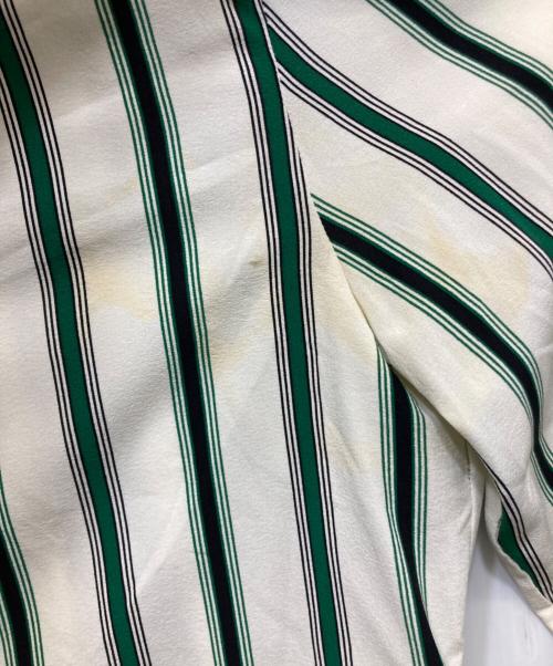 LOUIS VUITTON（ルイ ヴィトン）LOUIS VUITTON (ルイ ヴィトン) ジップアップストライプワンピース ベージュ×グリーン サイズ:40の古着・服飾アイテム