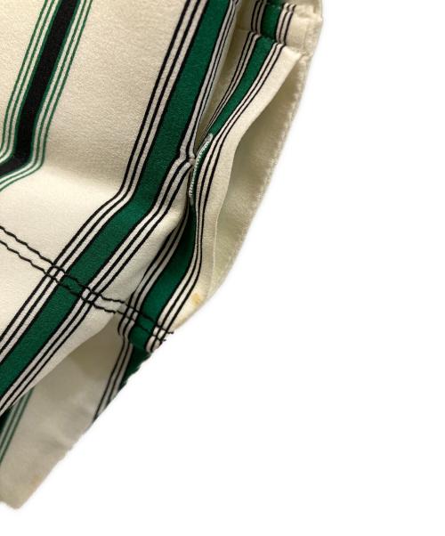 LOUIS VUITTON（ルイ ヴィトン）LOUIS VUITTON (ルイ ヴィトン) ジップアップストライプワンピース ベージュ×グリーン サイズ:40の古着・服飾アイテム