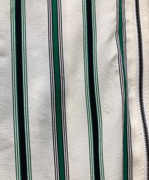 LOUIS VUITTON（ルイ ヴィトン）LOUIS VUITTON (ルイ ヴィトン) ジップアップストライプワンピース ベージュ×グリーン サイズ:40の古着・服飾アイテム