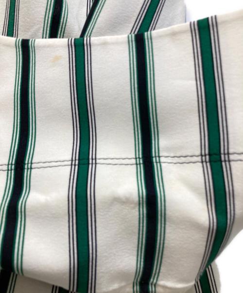 LOUIS VUITTON（ルイ ヴィトン）LOUIS VUITTON (ルイ ヴィトン) ジップアップストライプワンピース ベージュ×グリーン サイズ:40の古着・服飾アイテム