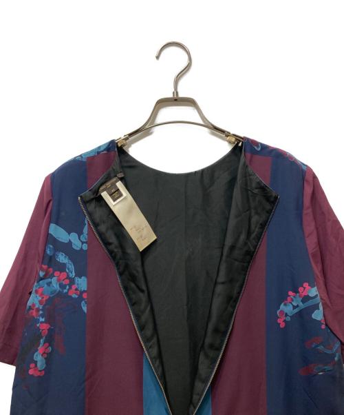 LOUIS VUITTON（ルイ ヴィトン）LOUIS VUITTON (ルイ ヴィトン) フラワープリントシルクワンピース ネイビー サイズ:40の古着・服飾アイテム