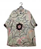WACKO MARIA×WOLF'S HEADワコマリア×ウルフズヘッド）の古着「スパイダーアロハシャツ」｜ホワイト