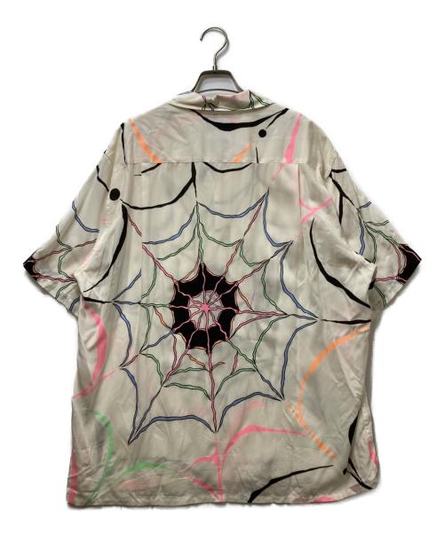 WACKO MARIA（ワコマリア）WACKO MARIA (ワコマリア) WOLF'S HEAD (ウルフズヘッド) スパイダーアロハシャツ ホワイト サイズ:Lの古着・服飾アイテム