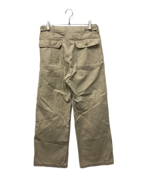 FRAMeWORK（フレームワーク）FRAMeWORK (フレームワーク) ミリタリースラブバックサテンベイカーパンツ ベージュ サイズ:36の古着・服飾アイテム