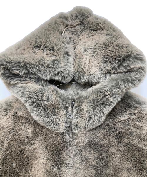VEGANCODE（ヴィーガンコード）VEGANCODE (ヴィーガンコード) FAUX FUR ブルゾン グレー サイズ:UK10の古着・服飾アイテム