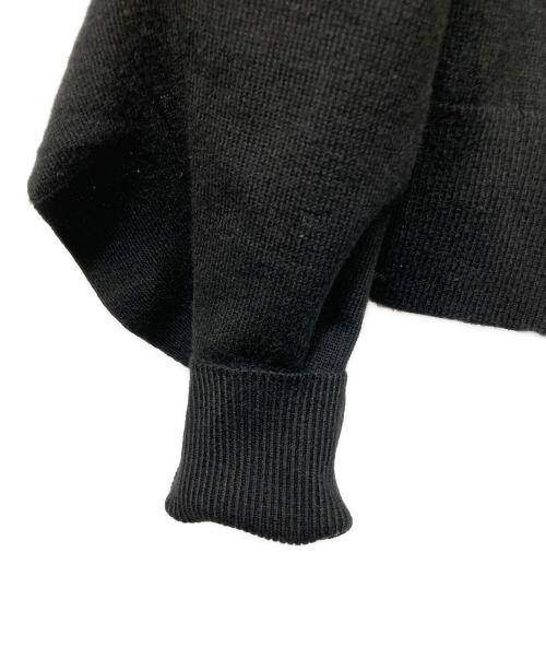 CLANE（クラネ）CLANE (クラネ) W FACE SHOULDER FRILL KNIT CARDIGAN ブラック サイズ:2の古着・服飾アイテム