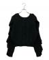CLANE（クラネ）の古着「W FACE SHOULDER FRILL KNIT CARDIGAN」｜ブラック