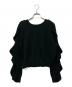 CLANE (クラネ) W FACE SHOULDER FRILL KNIT CARDIGAN ブラック サイズ:2：15000円