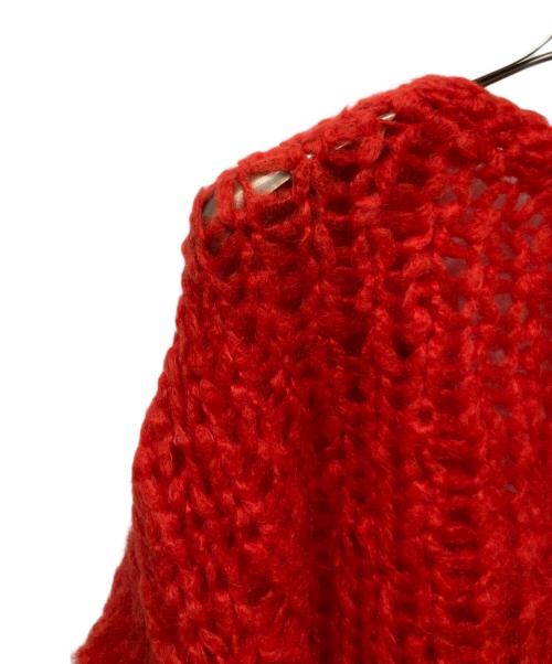 AEWEN MATOPH（イウエン マトフ）AEWEN MATOPH (イウエン マトフ) ハンドニット カーディガン レッド サイズ:不明の古着・服飾アイテム