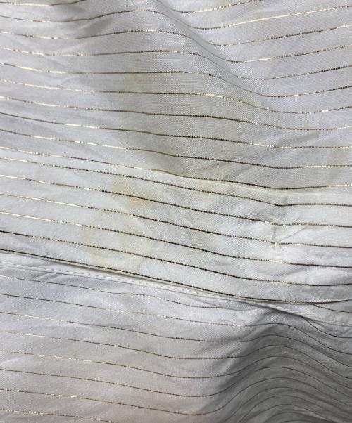 Saint Laurent Paris（サンローランパリ）Saint Laurent Paris (サンローランパリ) シルクストライプシャツ ベージュ サイズ:SIZE 36の古着・服飾アイテム