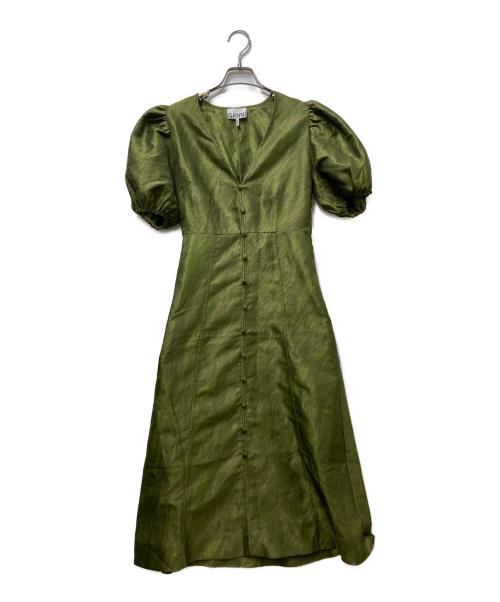GANNI（ガニー）Ganni (ガニー) ジャガードワンピース オリーブ サイズ:34の古着・服飾アイテム