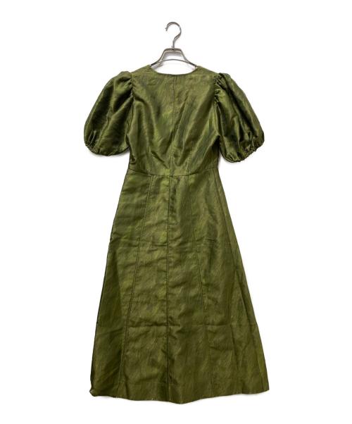 GANNI（ガニー）Ganni (ガニー) ジャガードワンピース オリーブ サイズ:34の古着・服飾アイテム