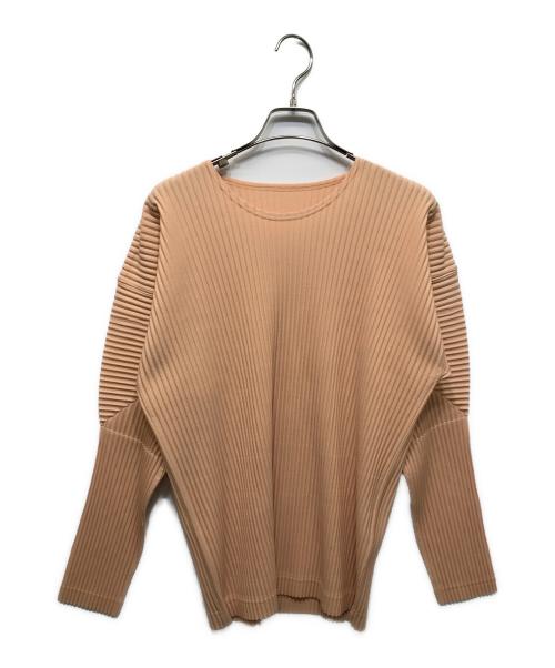 HOMME PLISSE ISSEY MIYAKE（オム プリッセ イッセイ ミヤケ）HOMME PLISSE ISSEY MIYAKE (オム プリッセ イッセイ ミヤケ) COLOR PLEATS カットソー ピンク サイズ:3の古着・服飾アイテム