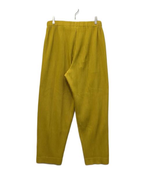 HOMME PLISSE ISSEY MIYAKE（オム プリッセ イッセイ ミヤケ）HOMME PLISSE ISSEY MIYAKE (オム プリッセ イッセイ ミヤケ) プリーツテーパードパンツ イエロー サイズ:3の古着・服飾アイテム