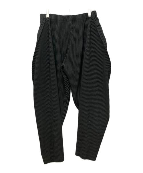 HOMME PLISSE ISSEY MIYAKE（オム プリッセ イッセイ ミヤケ）HOMME PLISSE ISSEY MIYAKE (オム プリッセ イッセイ ミヤケ) W ARC プリーツパンツ ブラック サイズ:3の古着・服飾アイテム