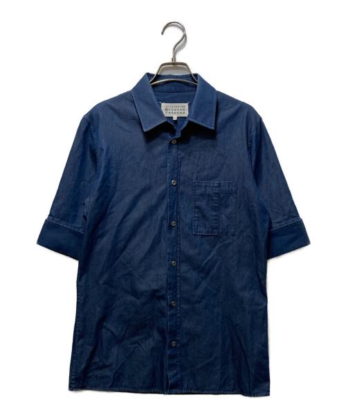 Maison Margiela（メゾンマルジェラ）Maison Margiela (メゾンマルジェラ) ハーフスリーブデニムシャツ インディゴ サイズ:44の古着・服飾アイテム