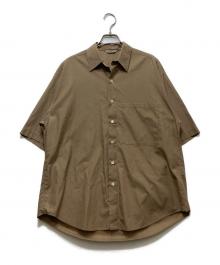 AURALEE（オーラリー）の古着「WASHD FINX TWILL HALF SLEEVED BIG SHIRTS」｜ブラウン
