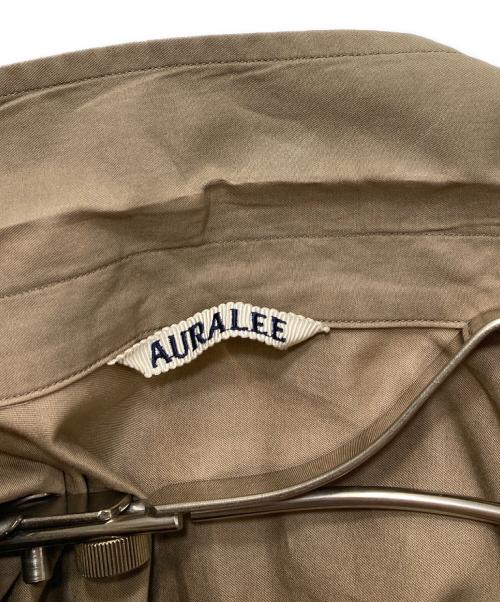 AURALEE（オーラリー）AURALEE (オーラリー) WASHD FINX TWILL HALF SLEEVED BIG SHIRTS ブラウン サイズ:3の古着・服飾アイテム