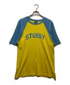 stussyステューシー）の古着「ラグランTEE」｜ブルー×イエロー