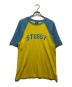 stussy（ステューシー）の古着「ラグランTEE」｜ブルー×イエロー