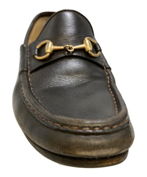 GUCCI（グッチ）GUCCI (グッチ) ビットローファー ブラウン サイズ:7Bの古着・服飾アイテム