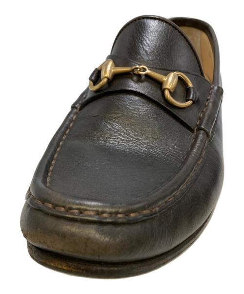 GUCCI（グッチ）GUCCI (グッチ) ビットローファー ブラウン サイズ:7Bの古着・服飾アイテム