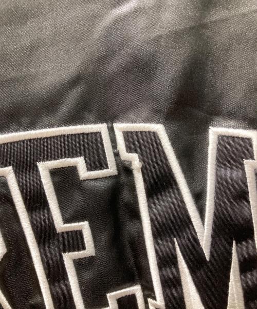 SUPREME（シュプリーム）Supreme (シュプリーム) Champion (チャンピオン) Hooded Satin Varsity Jacket ブラック サイズ:Mの古着・服飾アイテム